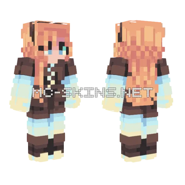 Fudgy Cream Minecraft skin, front and back