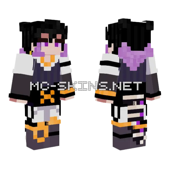 Fuji Minecraft skin, front and back