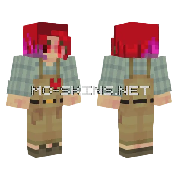 Full Red Valley Is Minecraft skin, front and back
