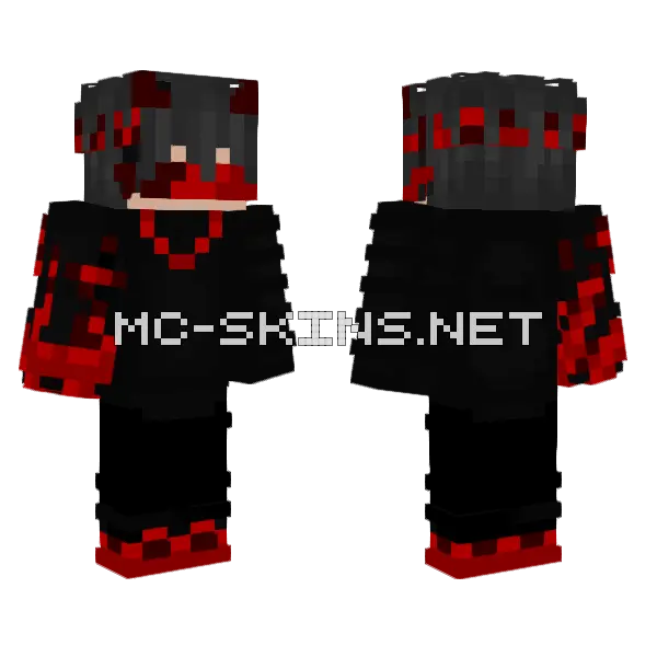 Fully Fire Notrephnix V4 Minecraft skin, front and back