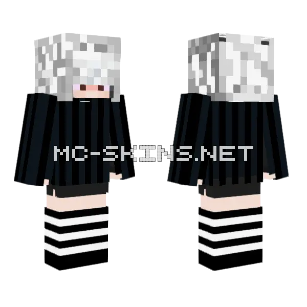 Fuminescent Minecraft skin, front and back