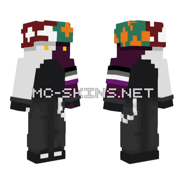 Fungi Flag Minecraft skin, front and back