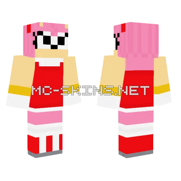 Funko Pop Amy Minecraft skin, front and back