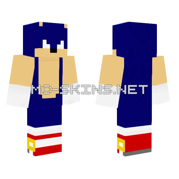 Funko Pop Sonic Minecraft skin, front and back