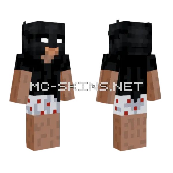 Funny Batman Minecraft skin, front and back