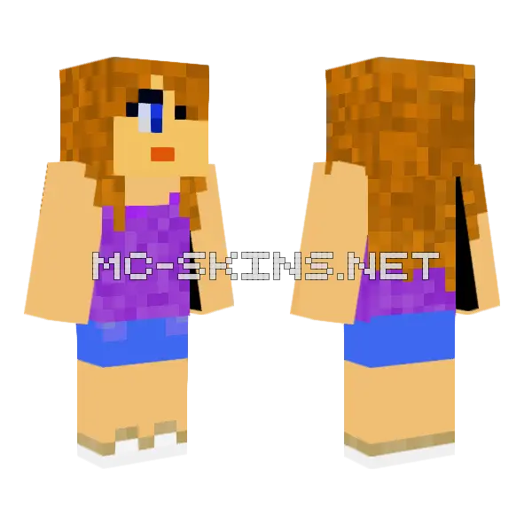 Funny Bunny Minecraft skin, front and back
