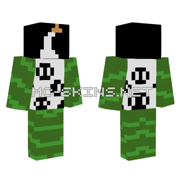 Funny Looking Tree Man Minecraft skin, front and back