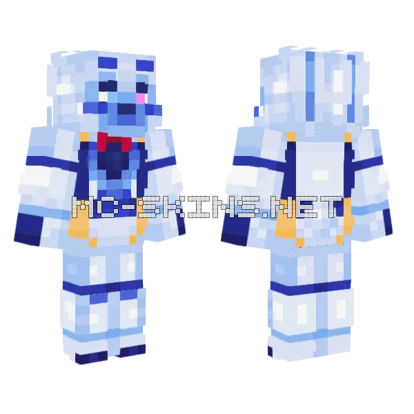 Funtime Bonnie Minecraft skin, front and back
