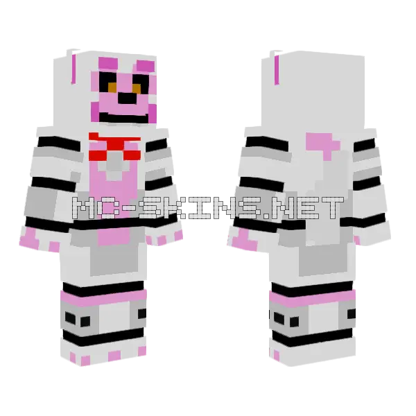 Funtime Foxy Minecraft skin, front and back