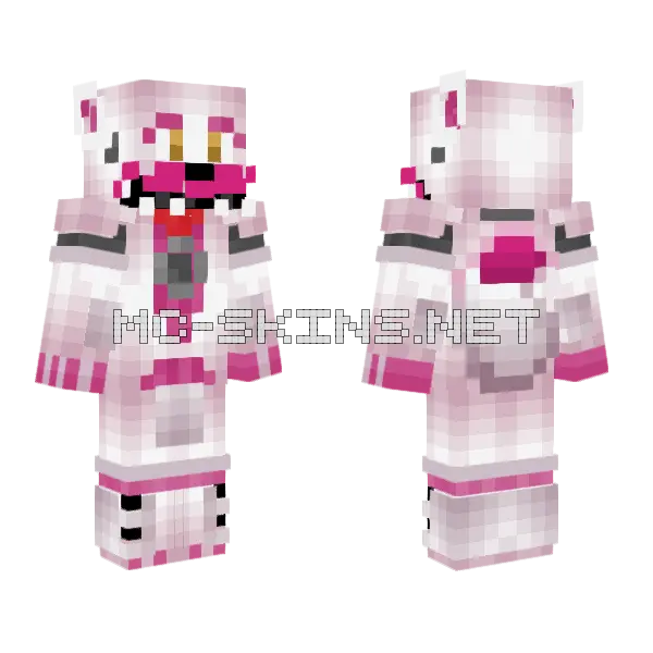 Funtime Foxy Minecraft skin, front and back
