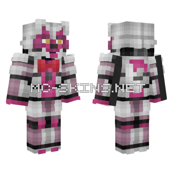 Funtime Foxy Minecraft skin, front and back