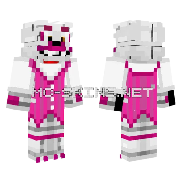 Funtime Foxy Ftt Minecraft skin, front and back