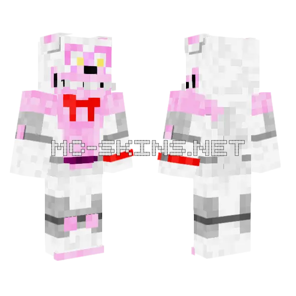 Funtime Foxy Skin Minecraft skin, front and back