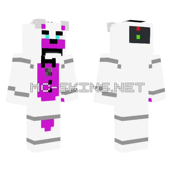 Funtime Freddy Minecraft skin, front and back