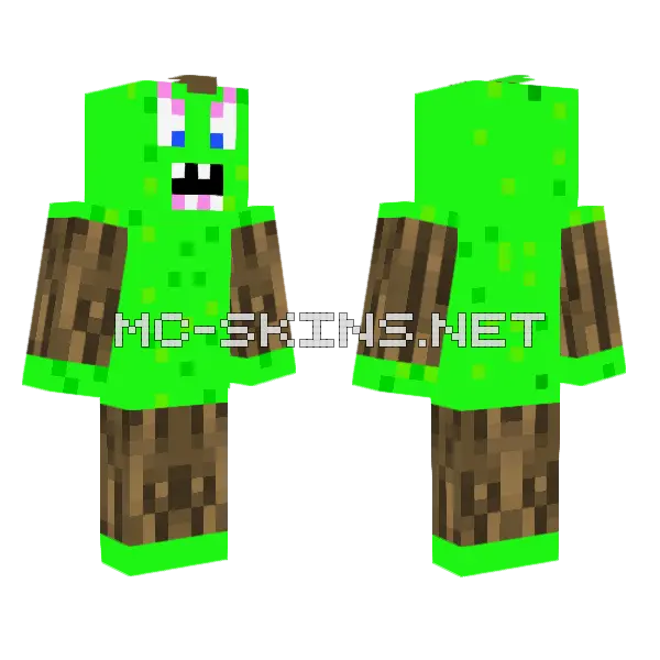Furcorn Angry Minecraft skin, front and back