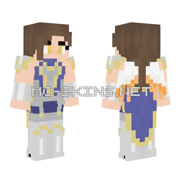 Furia White Dress Minecraft skin, front and back
