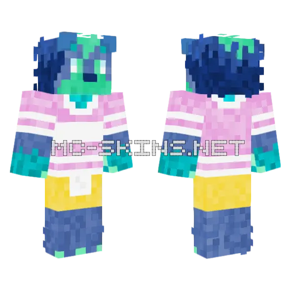 Furquiz Minecraft skin, front and back