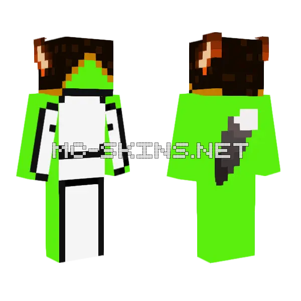 Furry Dream 2 Minecraft skin, front and back