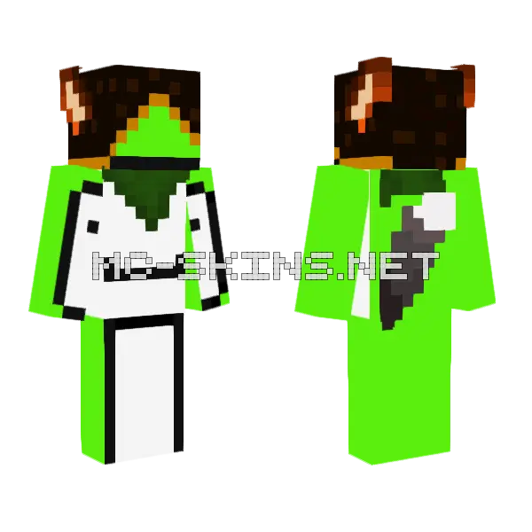 Furry Dream Scarf Skin Minecraft skin, front and back