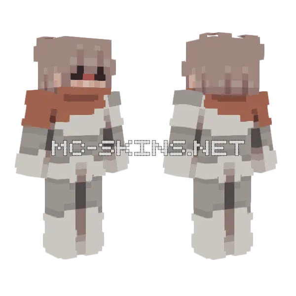 Fushoku OC Minecraft skin, front and back
