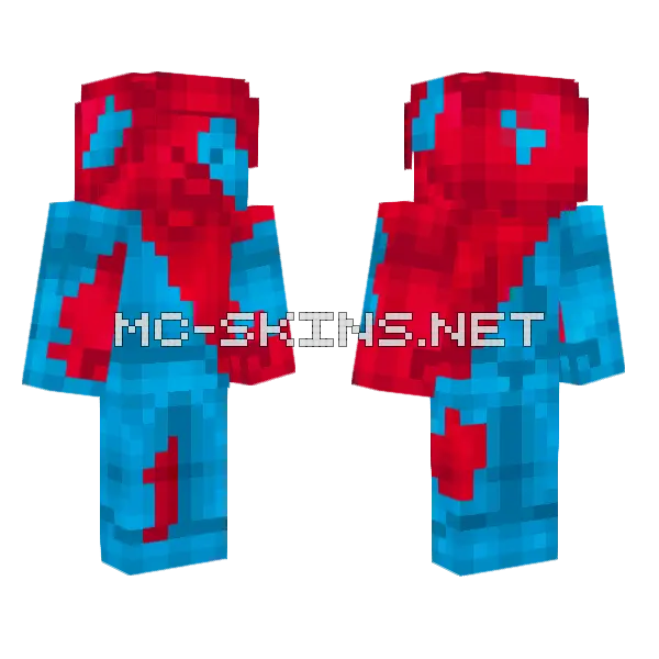 Fusion Steve Minecraft skin, front and back