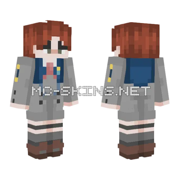 Futoshi School Uniform Minecraft skin, front and back