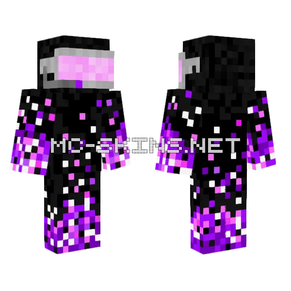 Futuristic Enderman 2.0 Minecraft skin, front and back