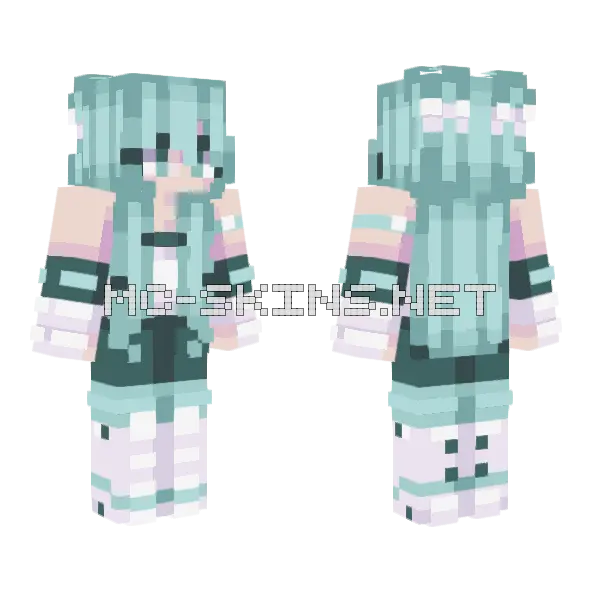 Futuristic Protagonist Minecraft skin, front and back