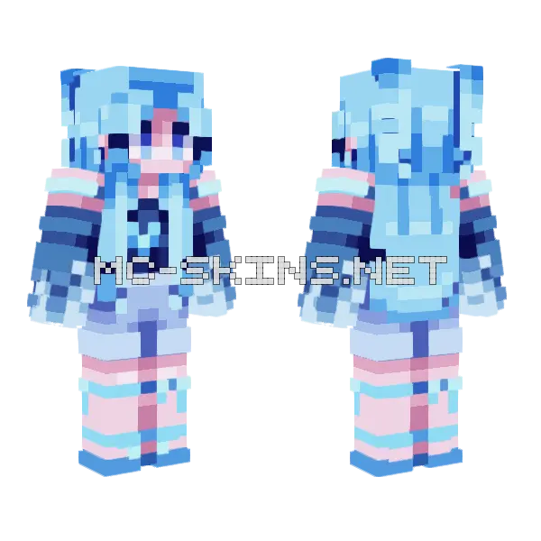 Fv Flowing Tide Minecraft skin, front and back