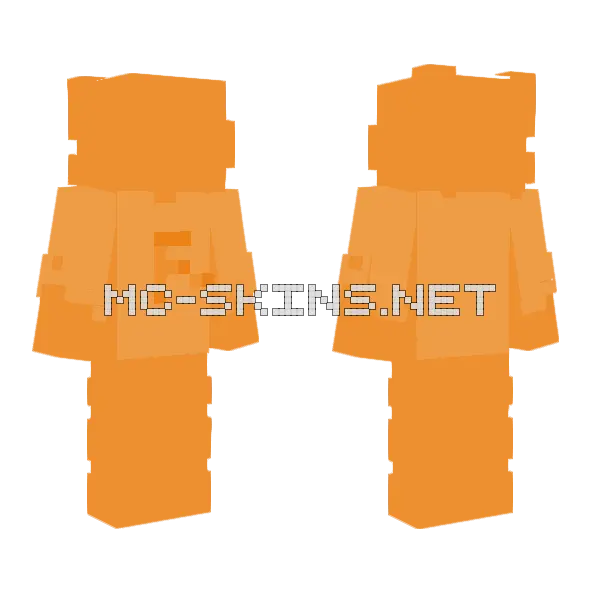 Fweeugmm Orange Skin Minecraft skin, front and back