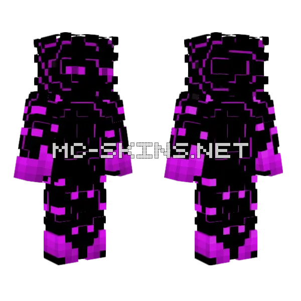 Fx Enderman Minecraft skin, front and back
