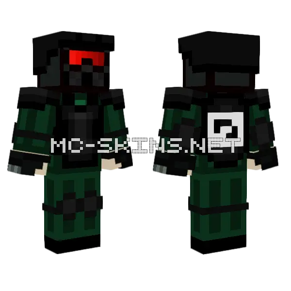 G D A Operator Minecraft skin, front and back