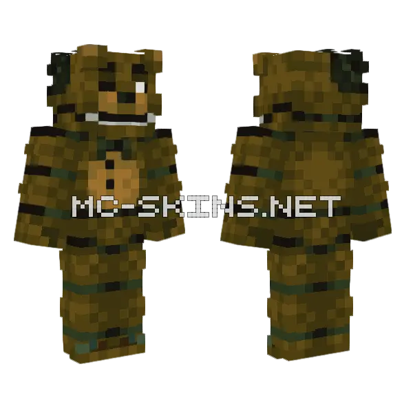 G Freddy Minecraft skin, front and back