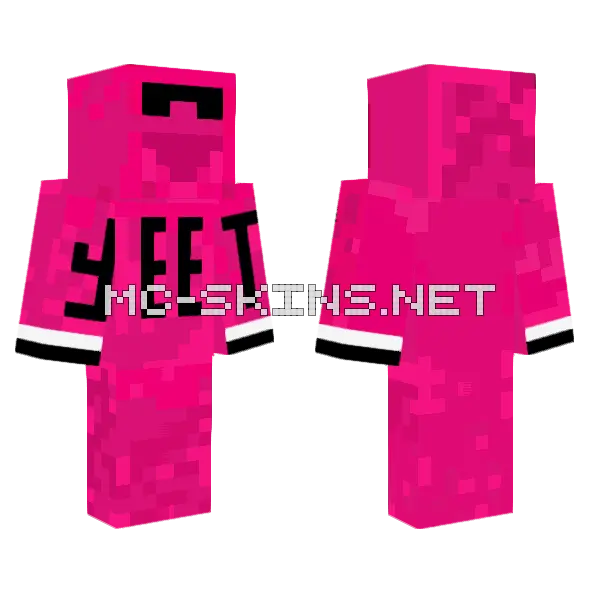 Gaaain Pink Creature Minecraft skin, front and back