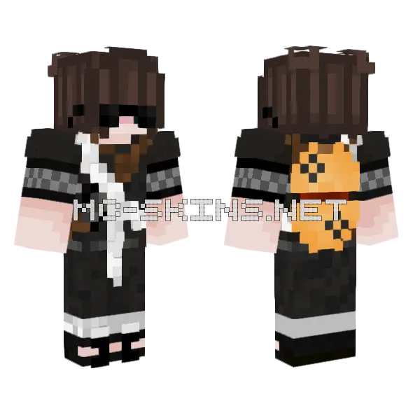Gaara Minecraft skin, front and back