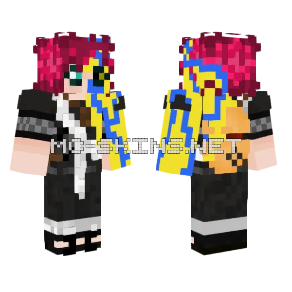 Gaara Shinobi Legacy Minecraft skin, front and back