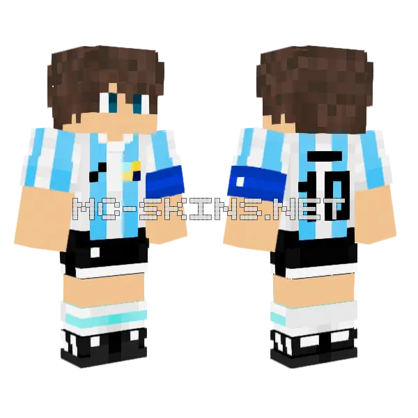 Gabmex26 Footballer Minecraft skin, front and back
