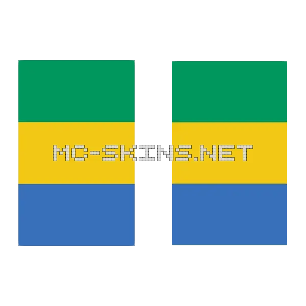 Gabon Flag cape, outside and lining