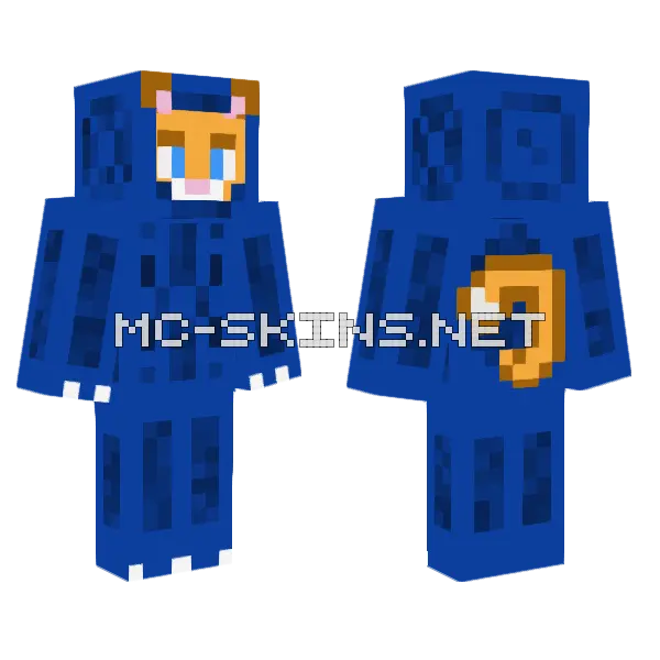 Gabricraft Cat Suit Minecraft skin, front and back