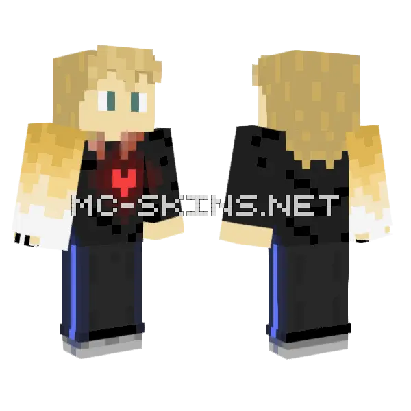 Gabriel77775877 Black Outfit Minecraft skin, front and back