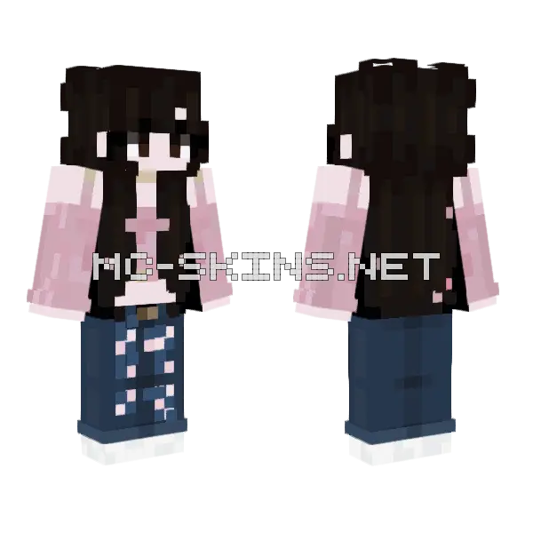 Gadgetgirlsofia Pink Outfit Minecraft skin, front and back