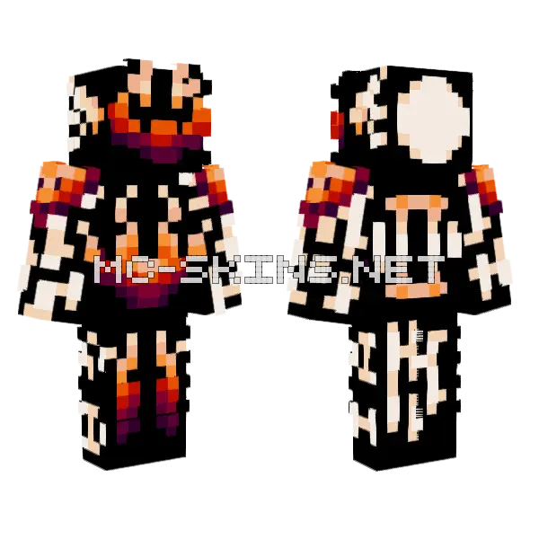 Gaia 2 Minecraft skin, front and back