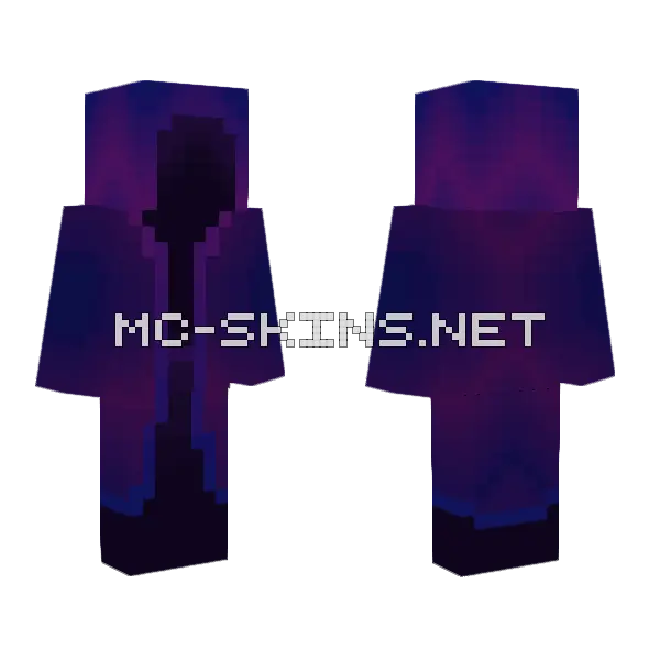 Galactic Mage Minecraft skin, front and back