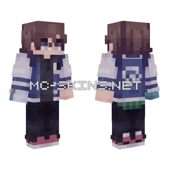Galar Champion Pokemon Sword Minecraft skin, front and back
