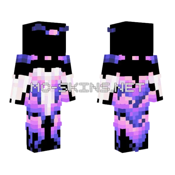 Galaxies Base Minecraft skin, front and back