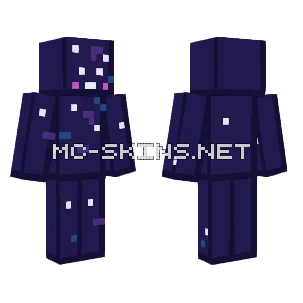 Galaxii Minecraft skin, front and back