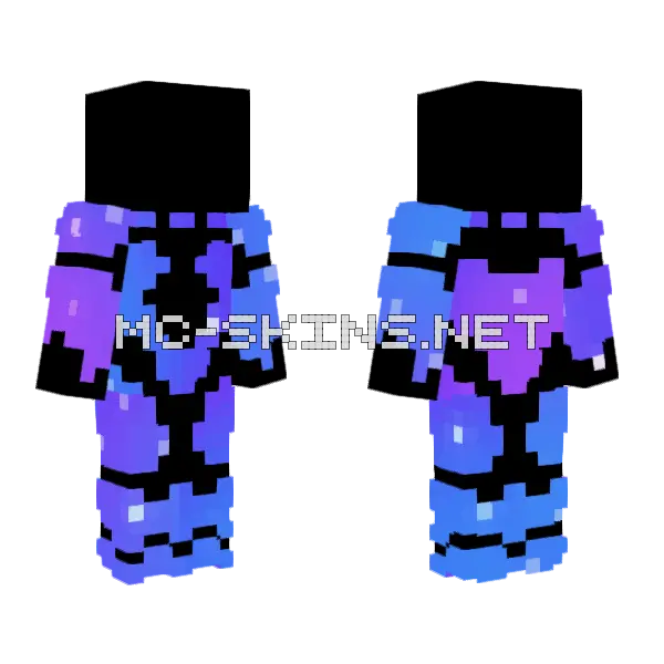 Galaxy Armor Base Minecraft skin, front and back