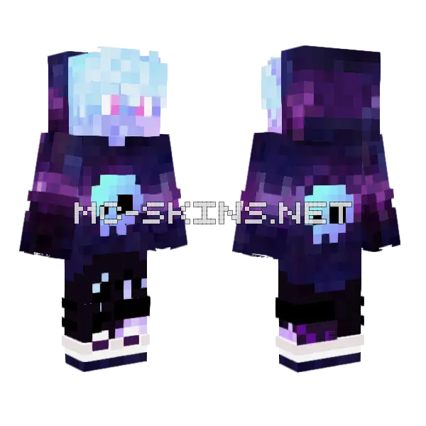 Galaxy Kai Minecraft skin, front and back