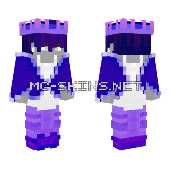 Galaxy King Minecraft skin, front and back