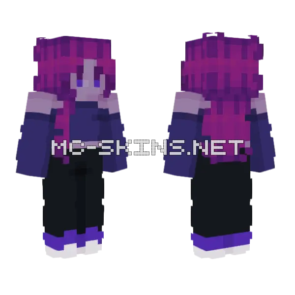 Galaxy Shards Reshade Entry Minecraft skin, front and back